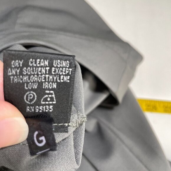 Lafayette 148‎ Stretch Wool Pants Womens 10 Gray Trousers Straight Leg - Picture 11 of 13